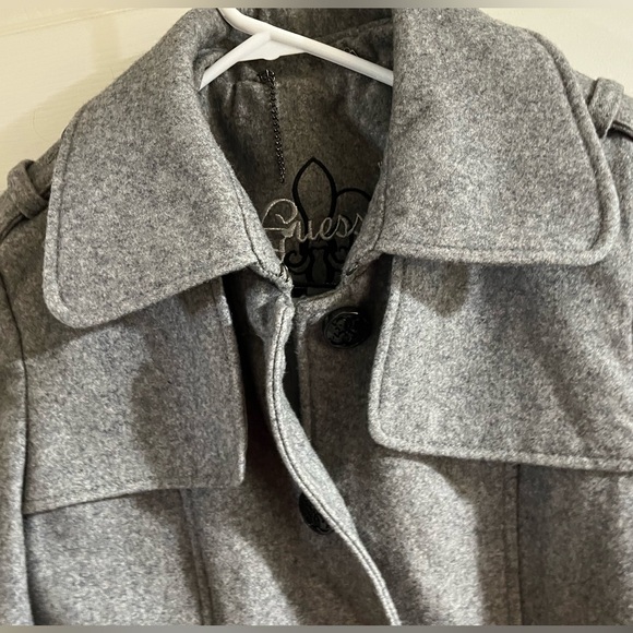Guess Vintage Wool Gray Peacoat - Picture 11 of 16